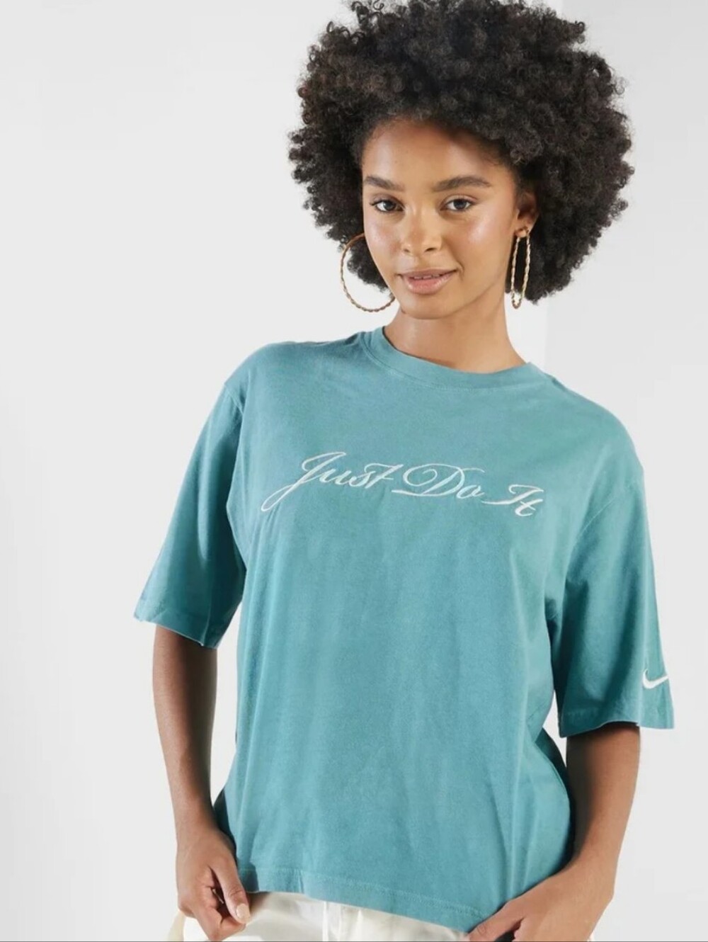 NikeWomen's Sportswear Cotton Crewneck Lose Fit Short-Sleeve T-Shirt Size XS